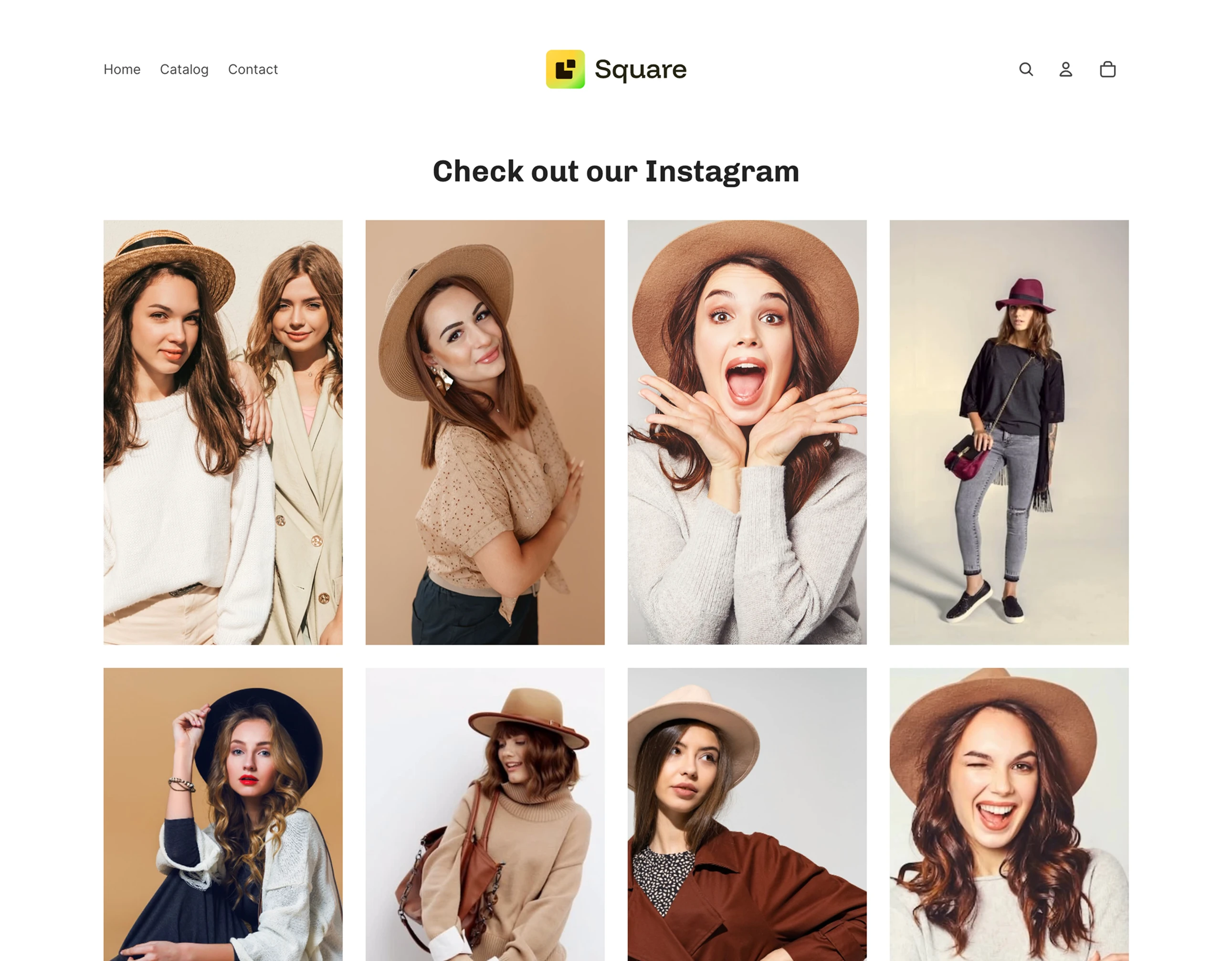 Square Instagram Feed Gallery demo store